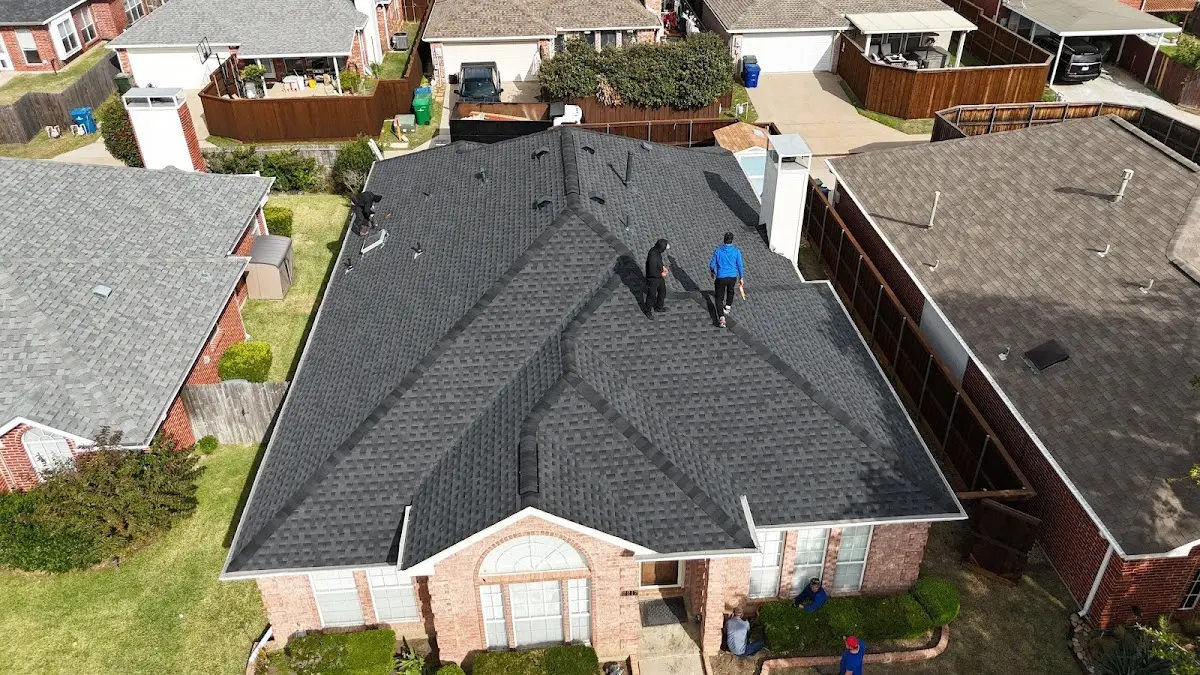 Slate & Tile Roof Repair work in progress on a Monterey Park property